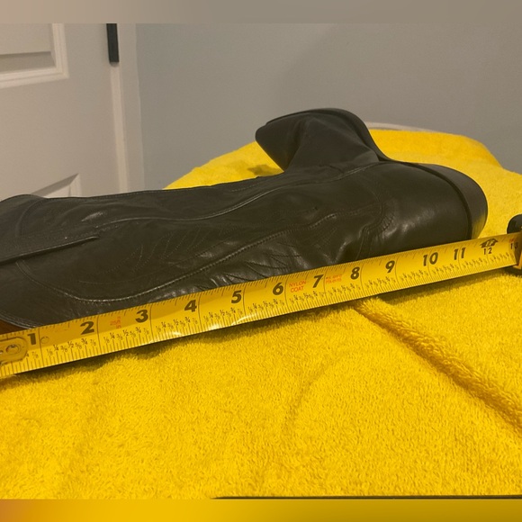 Lucchese Black Leather Women's Western Mid-Calf Boots - Picture 8 of 9